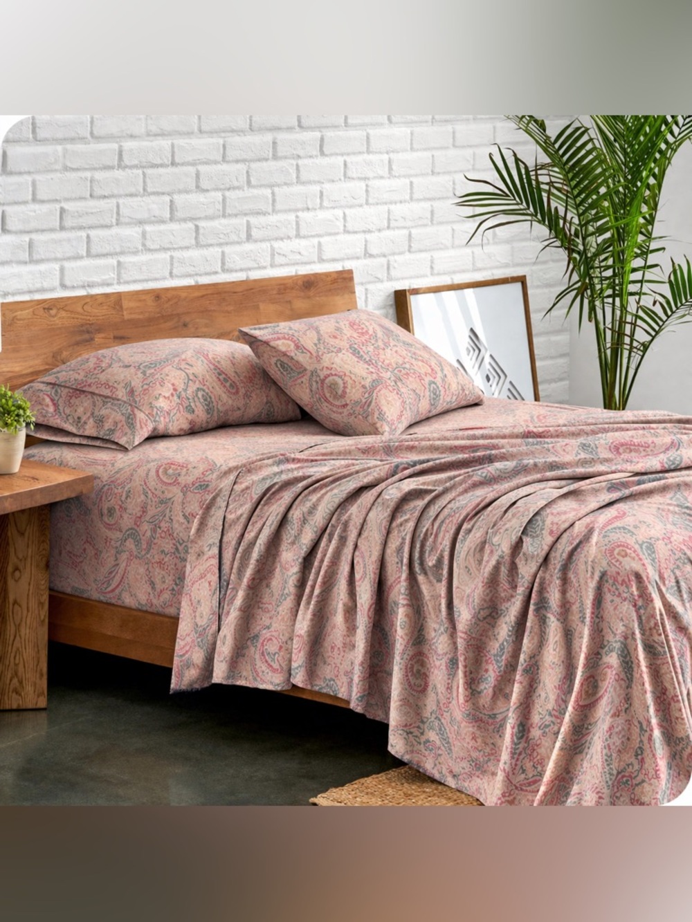 Vera Bradley Queen Pink Paisley 6PC Sheet Set